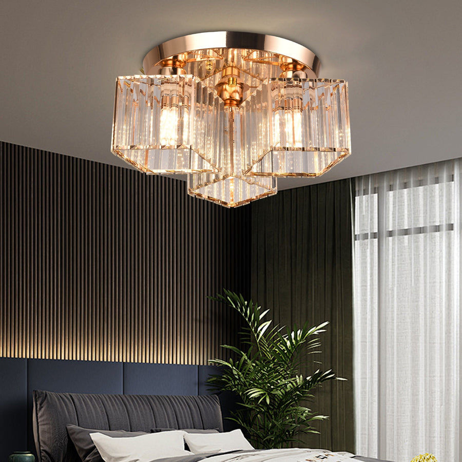 Modern Classic Chandelier Sasha, LC117/3GD, 3x E27, Metal and Crystal, Gold, Shade Classic Chandeliers Προεπιλεγμένος τίτλος Alessandro Design