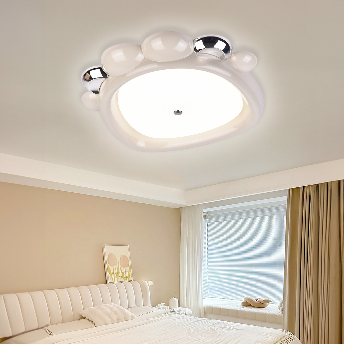 LED Chandelier 8057WH, 41W, White Acrylic, Light 3000K/4000K/6000K LED Chandeliers Προεπιλεγμένος τίτλος Alessandro Design