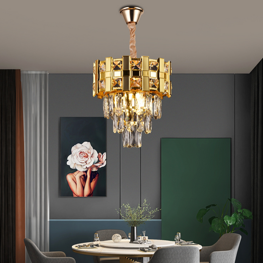Cristal Candelabra BRAN Petito 3xE14, Διάμετρος 30cm, Γυαλιστερό χρυσό, Ρυθμιζόμενο ύψος Cristal Candelabra Προεπιλεγμένος τίτλος Alessandro Design