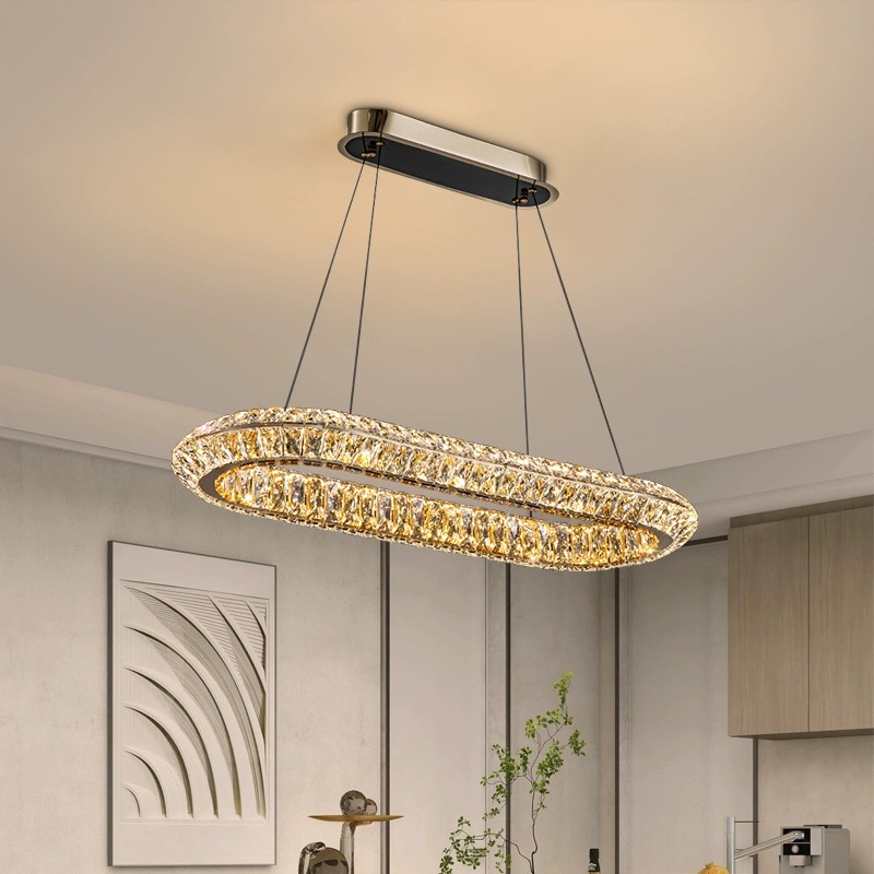 Πολυέλαιος LED με Τηλεχειριστήριο, LLC132/900X300GD, κρύσταλλο και μέταλλο, 39W, 1 κύκλος, με δυνατότητα ρύθμισης ρύθμισης ύψους, κρύο/θερμό/ουδέτερο φως, πολυέλαιοι LED φωτισμού πολυτελείας με τηλεχειριστήριο Προεπιλεγμένος τίτλος Alessandro Design