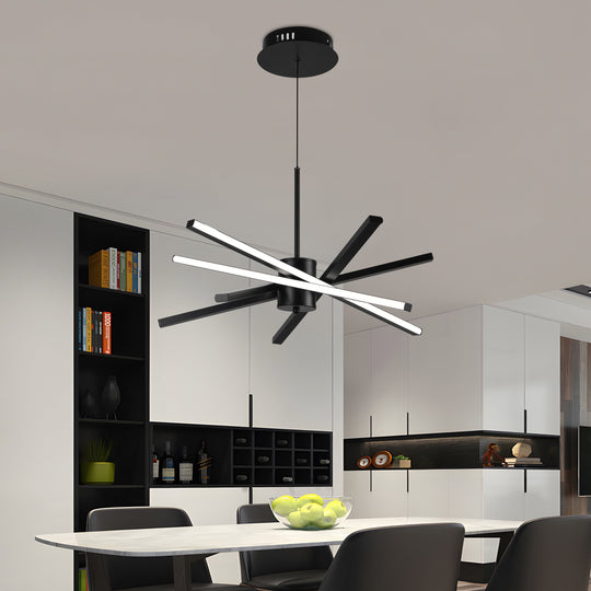 Πολυέλαιος LED με Τηλεχειριστήριο LT176/5BK, 69W, 5 Στοιχεία, Κρύο/Ζεστό/Ουδέτερο φως, Ρυθμιζόμενο, Μαύρο, ρυθμιζόμενο ύψος Πολυέλαιοι LED με τηλεχειριστήριο Προεπιλεγμένος τίτλος Alessandro Design