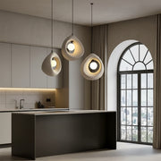 FOAMER Modern Chandelier, 35 cm, Suspended, 1 X E27, White, Metal and Foam, Adjustable Height Modern Chandeliers Προεπιλεγμένος τίτλος Alessandro Design
