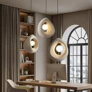 FOAMER Modern Chandelier, 35 cm, Suspended, 1 X E27, White, Metal and Foam, Adjustable Height Modern Chandeliers Προεπιλεγμένος τίτλος Alessandro Design