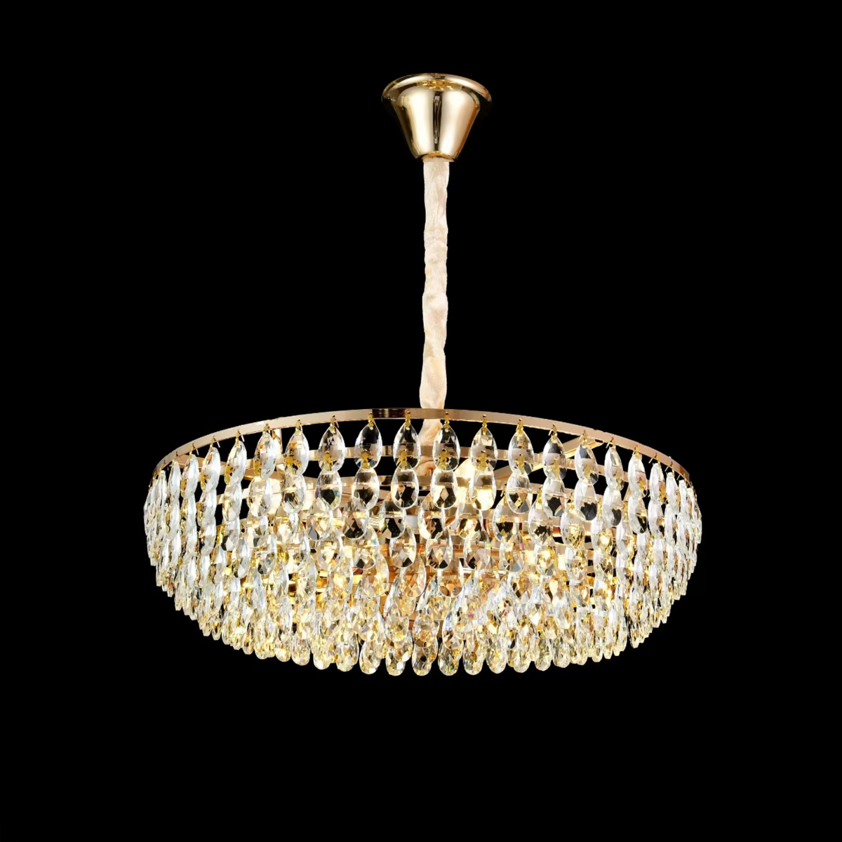 Crystal Chandelier CC1677/400GD, 4xE14, Shiny Gold, Ρυθμιζόμενο ύψος, Metal and Crystal Crystal Chandeliers Προεπιλεγμένος τίτλος Alessandro Design