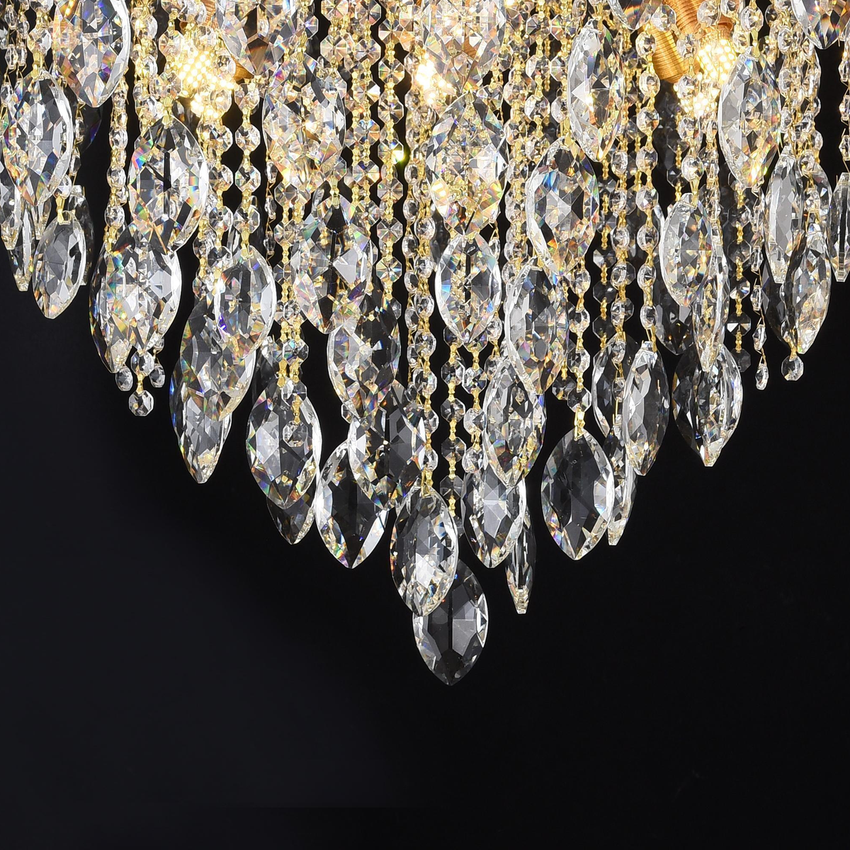 Crystal Candelabra CC9313/12FGD, 12x E14, Διάμετρος 50cm, Gold Crystal Candelabra Προεπιλεγμένος τίτλος Alessandro Design