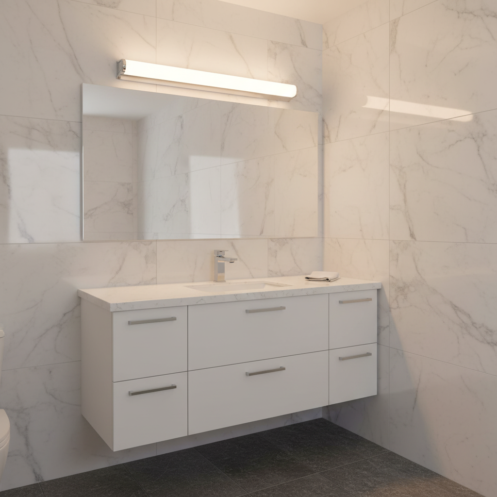 Φωτιστικό τοίχου LED μπάνιου, GARDA, 10W, γραμμικό, Ζεστό/Ουδέτερο/Κρύο φως, Χρώμιο Εσωτερικά φώτα τοίχου Προεπιλεγμένος τίτλος Alessandro Design