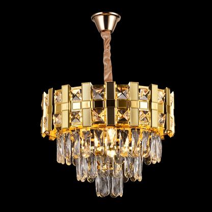 Crystal Chandelier BRAN Nobile 5xE14, Διάμετρος 40cm, Γυαλιστερό χρυσό, Ρυθμιζόμενο ύψος Crystal Chandeliers Προεπιλεγμένος τίτλος Alessandro Design