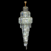 Crystal Chandelier CC8043/600H1800GD, Διάμετρος 60cm, Ύψος 180cm, Γυαλιστερό χρυσό, Ρυθμιζόμενο ύψος, Κομψή σχεδίαση Crystal Chandelier Προεπιλεγμένος τίτλος Alessandro Design