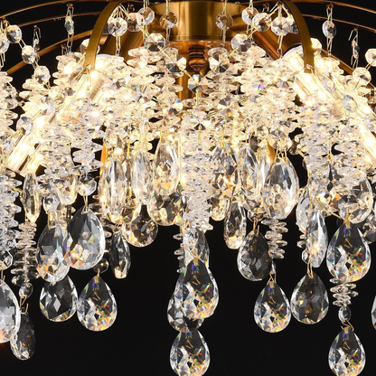 Crystal Candelabra CC9321/5FGD, 5x E14, Διάμετρος 50cm, Gold Crystal Candelabra Προεπιλεγμένος τίτλος Alessandro Design