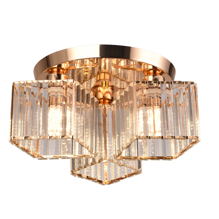 Modern Classic Chandelier Sasha, LC117/3GD, 3x E27, Metal and Crystal, Gold, Shade Classic Chandeliers Προεπιλεγμένος τίτλος Alessandro Design