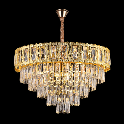 Crystal Chandelier BELVEDERE Magno 8xE14, Διάμετρος 60cm, Γυαλιστερό Χρυσό, Ρυθμιζόμενο ύψος Κρυστάλλινος Πολυέλαιος Προεπιλεγμένος τίτλος Alessandro Design