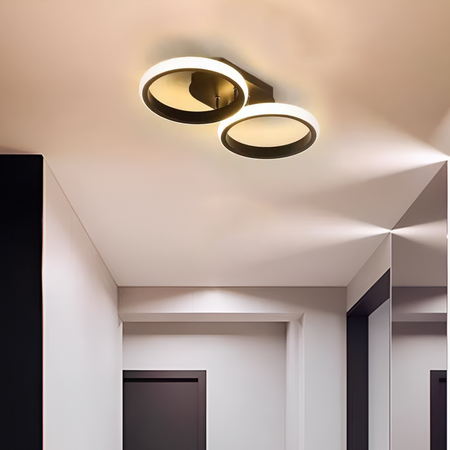 Celio LED Πολυέλαιος, 16W, 2 κύκλοι, Κρύο/Ζεστό/Ουδέτερο φως, Μαύροι πολυέλαιοι LED Προεπιλεγμένος τίτλος Alessandro Design
