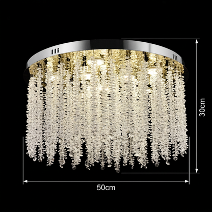 Crystal LED Chandelier LLC215/550WH Στρογγυλός, 29W, Δροσερό/Ζεστό/Ουδέτερο φως, Κρύσταλλο, Χρυσός κρύσταλλος Πολυέλαιοι Προεπιλεγμένος τίτλος Alessandro Design