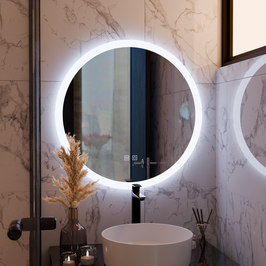 LED Στρογγυλός καθρέφτης, 70cm, Noxia Touch, Σύστημα Demister, Dimmable Mirrors Korman E Προεπιλεγμένος τίτλος Alessandro Design