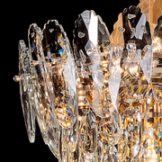 Crystal Chandelier, AURELIUS Nobile, 7xE14, Diameter 40cm, Shiny Gold, Ρυθμιζόμενο ύψος, Metal and Crystal Crystal Chandeliers Προεπιλεγμένος τίτλος Alessandro Design