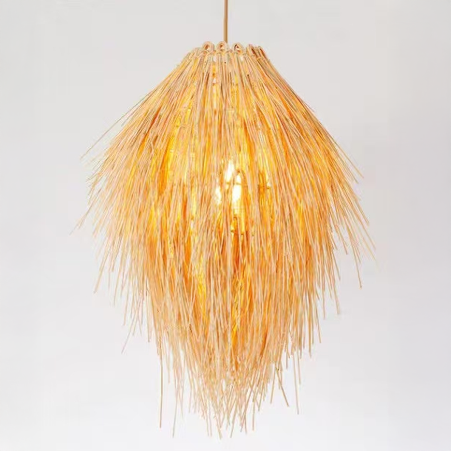 Vintage Πολυέλαιος Straw LV810, 1xE27, Rustic, 38cm, Yellow Vintage Chandeliers Προεπιλεγμένος τίτλος Alessandro Design