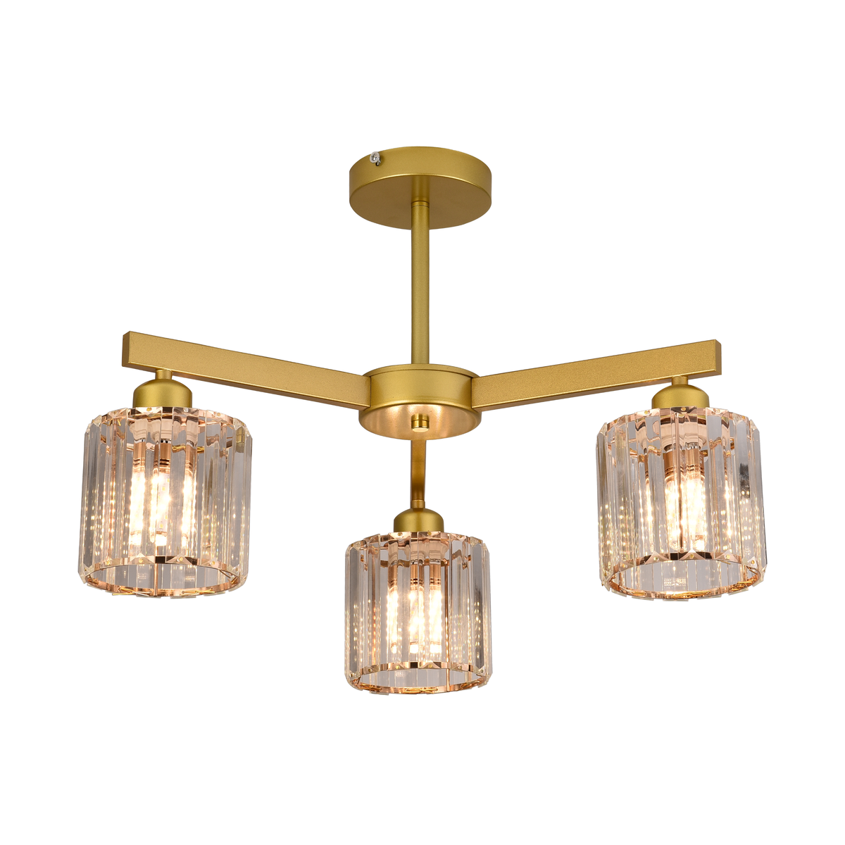 Modern Classic Chandelier LC110/3GD with Crystal, 3x E27, Gold, Metal and Crystal Classic Chandeliers Προεπιλεγμένος τίτλος Alessandro Design