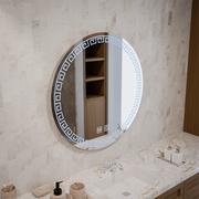 LED Στρογγυλός καθρέφτης, 80cm, Orhina Touch, Σύστημα Demister, Dimmable, E40S/80X80