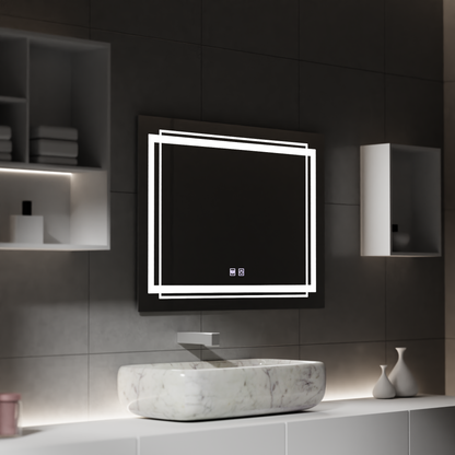 Ορθογώνιος καθρέφτης LED, 80x60cm, KOVEN Touch, Demister System, Dimmable Mirrors Korman E Προεπιλεγμένος τίτλος Alessandro Design