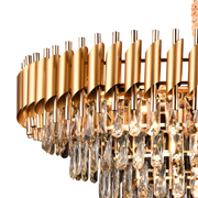 VERSAILLES Supremo Crystal Chandelier, CC900/800GD, 12xE14, Diameter 80cm, Shiny Gold, Ρυθμιζόμενο ύψος, Metal and Crystal Crystal Chandeliers Προεπιλεγμένος τίτλος Alessandro Design