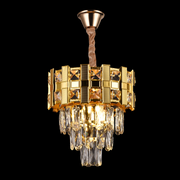 Cristal Candelabra BRAN Petito 3xE14, Διάμετρος 30cm, Γυαλιστερό χρυσό, Ρυθμιζόμενο ύψος Cristal Candelabra Προεπιλεγμένος τίτλος Alessandro Design
