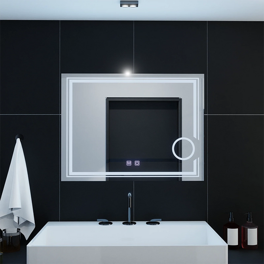 Ορθογώνιος καθρέφτης LED, 80x60cm, Cold Light, CANTO Touch, Demister System, Dimmable