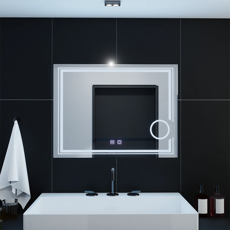 Ορθογώνιος καθρέφτης LED, 80x60cm, Cold Light, CANTO Touch, Demister System, Dimmable