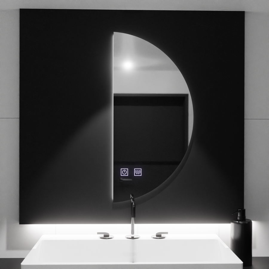 Καθρέφτης LED FELHOLD Crescent, 160x80cm, Touch System, Cold Light 6000K, Dimmable