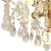 Fiamma Crystal Chandelier, 6x E14, Diameter 45cm, Gold, Metal and Crystal Crystal Chandeliers Προεπιλεγμένος τίτλος Alessandro Design