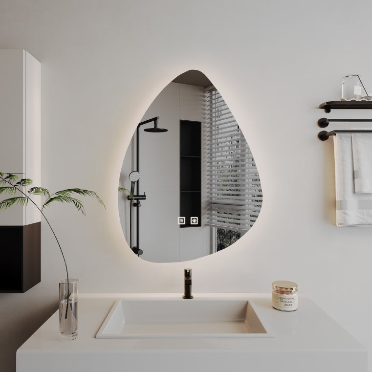 Ακανόνιστος καθρέφτης LED, Demist, 40x60cm, Z001 Basic Touch Mirrors Korman E Προεπιλεγμένος τίτλος Alessandro Design