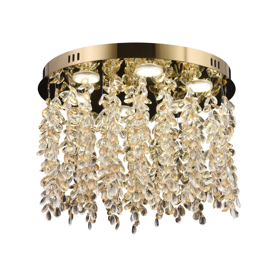 Crystal LED Chandelier LLC213/400GD Στρογγυλός, 22W, Δροσερό/Ζεστό/Ουδέτερο φως, Crystal, Gold Crystal Chandeliers Προεπιλεγμένος τίτλος Alessandro Design