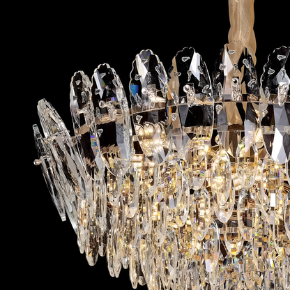 Crystal Chandelier, AURELIUS Magno, 11xE14, Diameter 60cm, Shiny Gold, Ρυθμιζόμενο ύψος, Metal and Crystal Crystal Chandeliers Προεπιλεγμένος τίτλος Alessandro Design