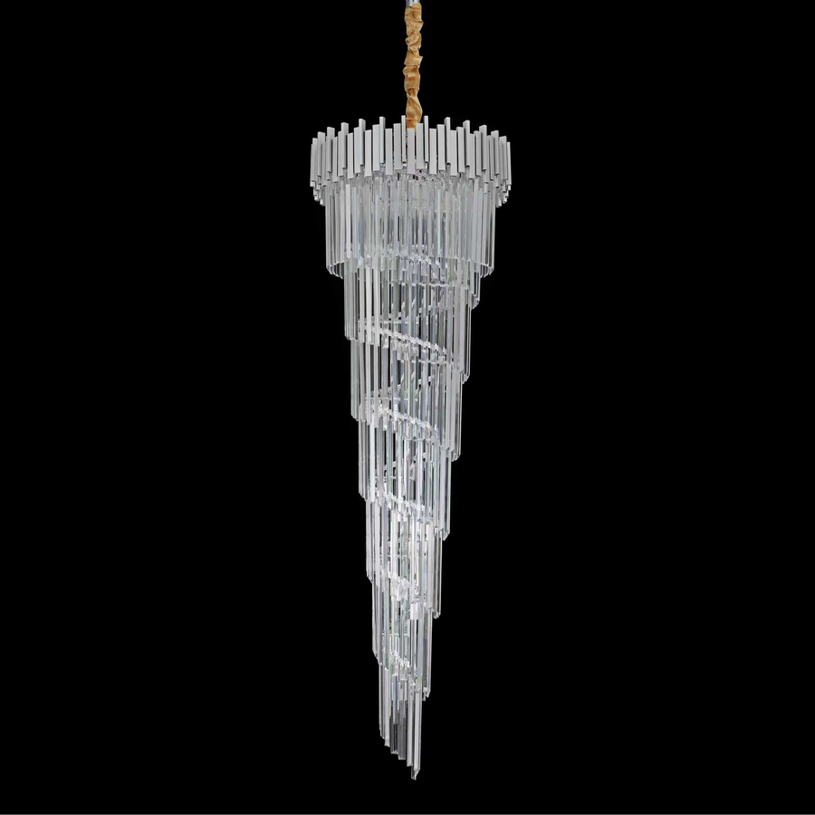 Crystal Chandelier CC110/600x1800CH, 28xE14, Διάμετρος 60cm, Ύψος 180cm, Χρώμιο και Ασημί, Ρυθμιζόμενο ύψος, Κομψή σχεδίαση Crystal Chandeliers Προεπιλεγμένος τίτλος Alessandro Design