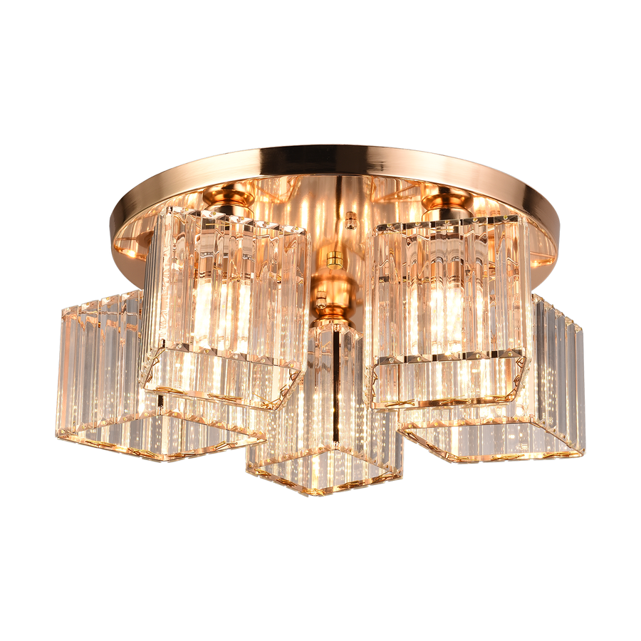Modern Classic Chandelier Sasha, LC117/5GD, 5x E27, Metal and Crystal, Gold, Lampshade Classic Chandeliers Προεπιλεγμένος τίτλος Alessandro Design