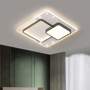 Πολυέλαιος LED με τηλεχειριστήριο SERPENTA 60W, Τετράγωνο, Κρύο/Ζεστό/Ουδέτερο φως, Ρυθμιζόμενο, Μαύροι πολυέλαιοι LED με τηλεχειριστήριο Προεπιλεγμένος τίτλος Alessandro Design