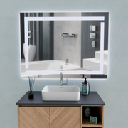 Καθρέφτης Giga LED, 80x60cm, Ασημί, Touch, 6000K Light Korman Mirrors E Προεπιλεγμένος τίτλος Alessandro Design