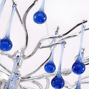 Crystal Chandelier CC335/400CH, 4x G9, Chrome and Blue Crystals, 40cm, Ρυθμιζόμενο ύψος Crystal Chandeliers Προεπιλεγμένος τίτλος Alessandro Design