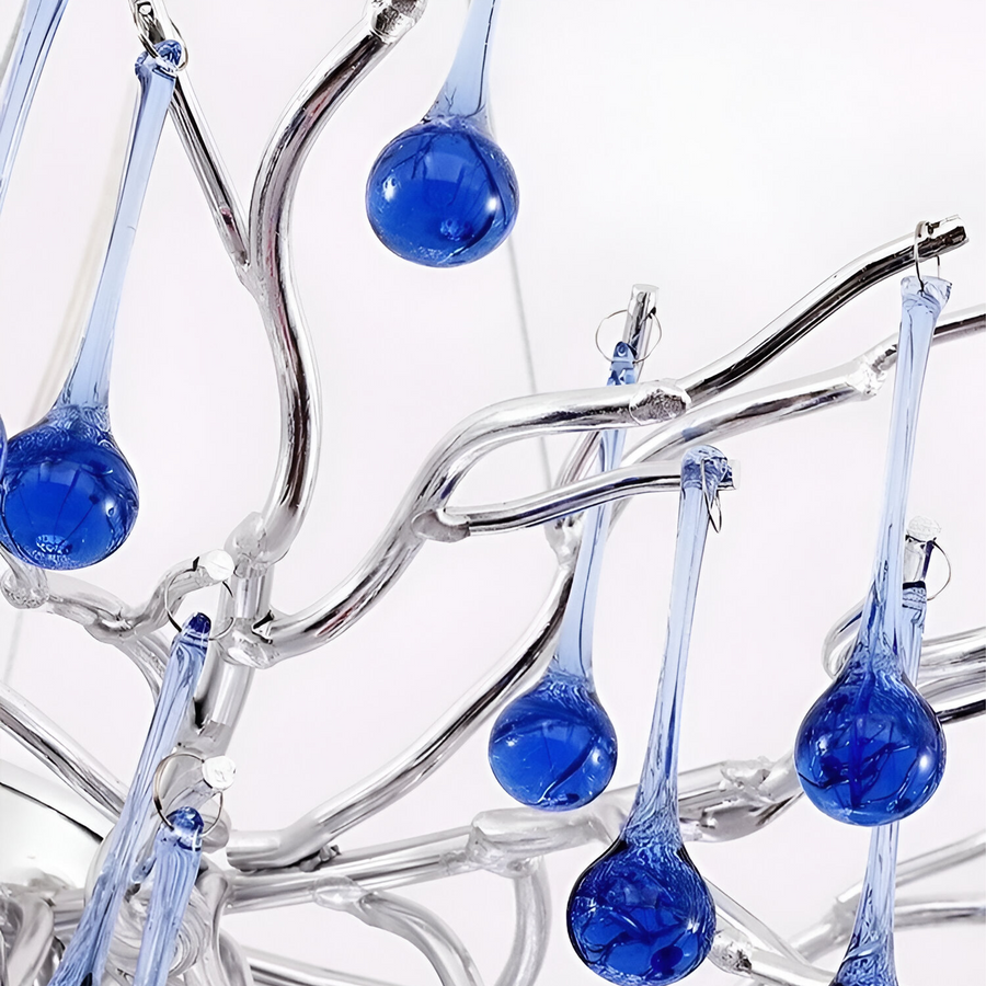 Crystal Chandelier CC335/400CH, 4x G9, Chrome and Blue Crystals, 40cm, Ρυθμιζόμενο ύψος Crystal Chandeliers Προεπιλεγμένος τίτλος Alessandro Design