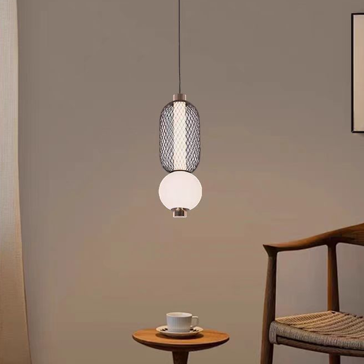 Κρεμαστός πολυέλαιος LED LM550/2BK, 11W, Light 3000/4000/6000K, Μαύρο, ρυθμιζόμενο ύψος Μοντέρνοι πολυέλαιοι Προεπιλεγμένος τίτλος Alessandro Design