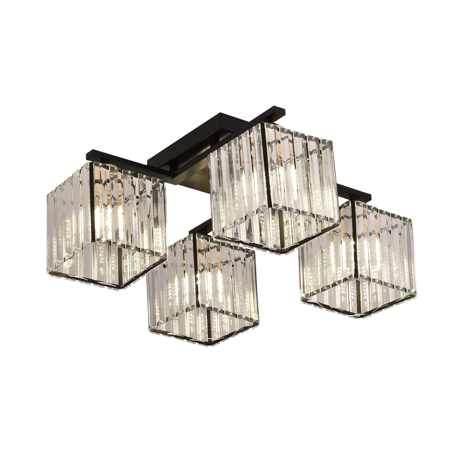 Georgian Chandelier, LC111/4BK, 4x E27, Black, Metal Classic Chandeliers Προεπιλεγμένος τίτλος Alessandro Design