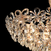 Crystal Chandelier, Elegance 7xE14, Διάμετρος 40cm, Shiny Gold, Ρυθμιζόμενο ύψος, Metal and Crystal Crystal Chandeliers Προεπιλεγμένος τίτλος Alessandro Design