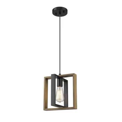 Vintage Chandelier LV560/1BK, 1xE27, Rustic Barn, Wood and Metal, Black Vintage Chandeliers Προεπιλεγμένος τίτλος Alessandro Design