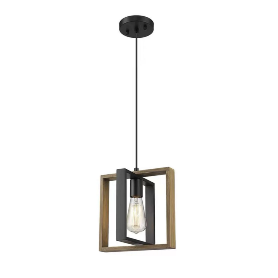 Vintage Chandelier LV560/1BK, 1xE27, Rustic Barn, Wood and Metal, Black Vintage Chandeliers Προεπιλεγμένος τίτλος Alessandro Design