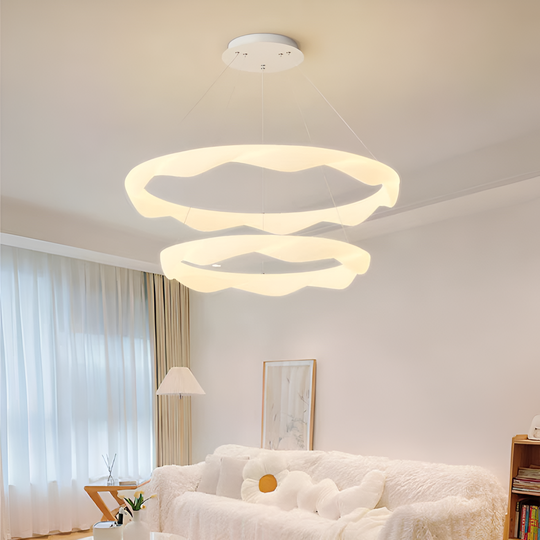 Πολυέλαιος LED, αναρτημένος με τηλεχειριστήριο, AMADEO, 89W, Κρύο/Ζεστό/Ουδέτερο φως, Ρυθμιζόμενο, Ρυθμιζόμενο ύψος, Λευκός πολυέλαιος LED με Τηλεχειριστήριο Προεπιλεγμένος τίτλος Alessandro Design
