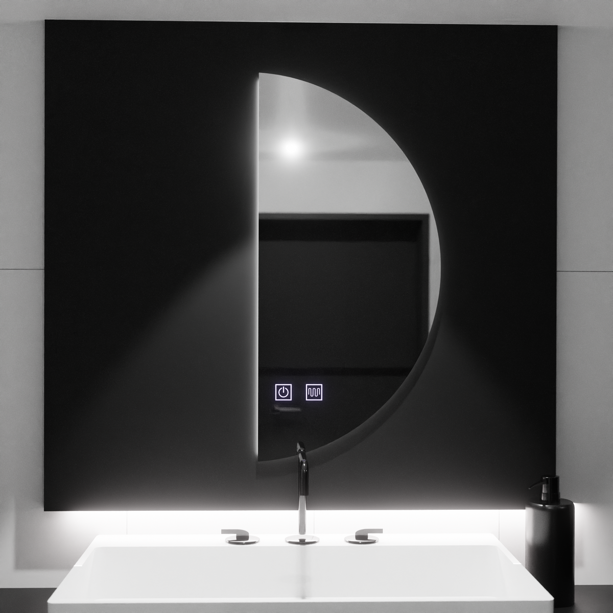 Semiluna LED Καθρέφτης 50x100cm, Touch Arced, Demister System, Dimmable Mirrors Korman E Προεπιλεγμένος τίτλος Alessandro Design