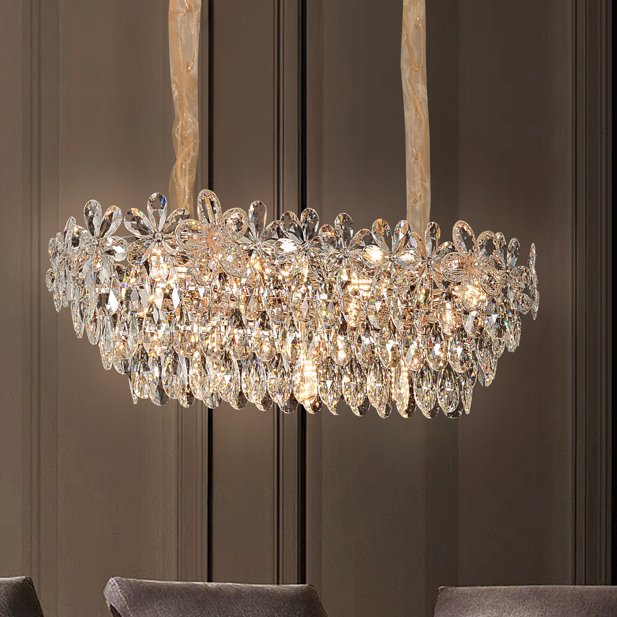 Crystal Chandelier Regalis 11x E14, 80cm, Shiny Gold, Ρυθμιζόμενο ύψος, Metal and Crystal Crystal Chandeliers Προεπιλεγμένος τίτλος Alessandro Design