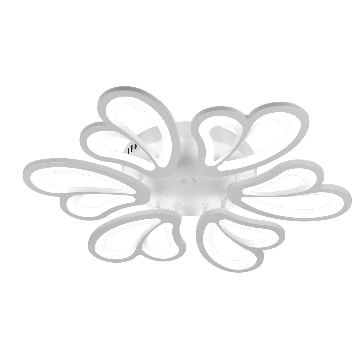 Πολυέλαιος LED με τηλεχειριστήριο BLOSSOM 78W, 6 πέταλα, Διάμετρος 60 cm, Κρύο/Ζεστό/Ουδέτερο φως, Ρυθμιζόμενο, Λευκός πολυέλαιος LED με τηλεχειριστήριο Προεπιλεγμένος τίτλος Alessandro Design