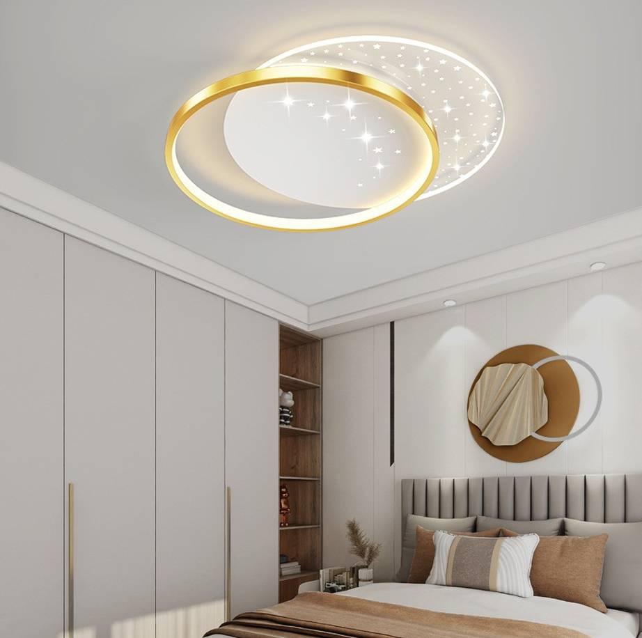 Πολυέλαιος LED με τηλεχειριστήριο LUNARO 38W, 2 κύκλοι, κρύο/ζεστό/ουδέτερο φως, ρυθμιζόμενο, χρυσό λευκό πολυέλαιοι LED με τηλεχειριστήριο Προεπιλεγμένος τίτλος Alessandro Design