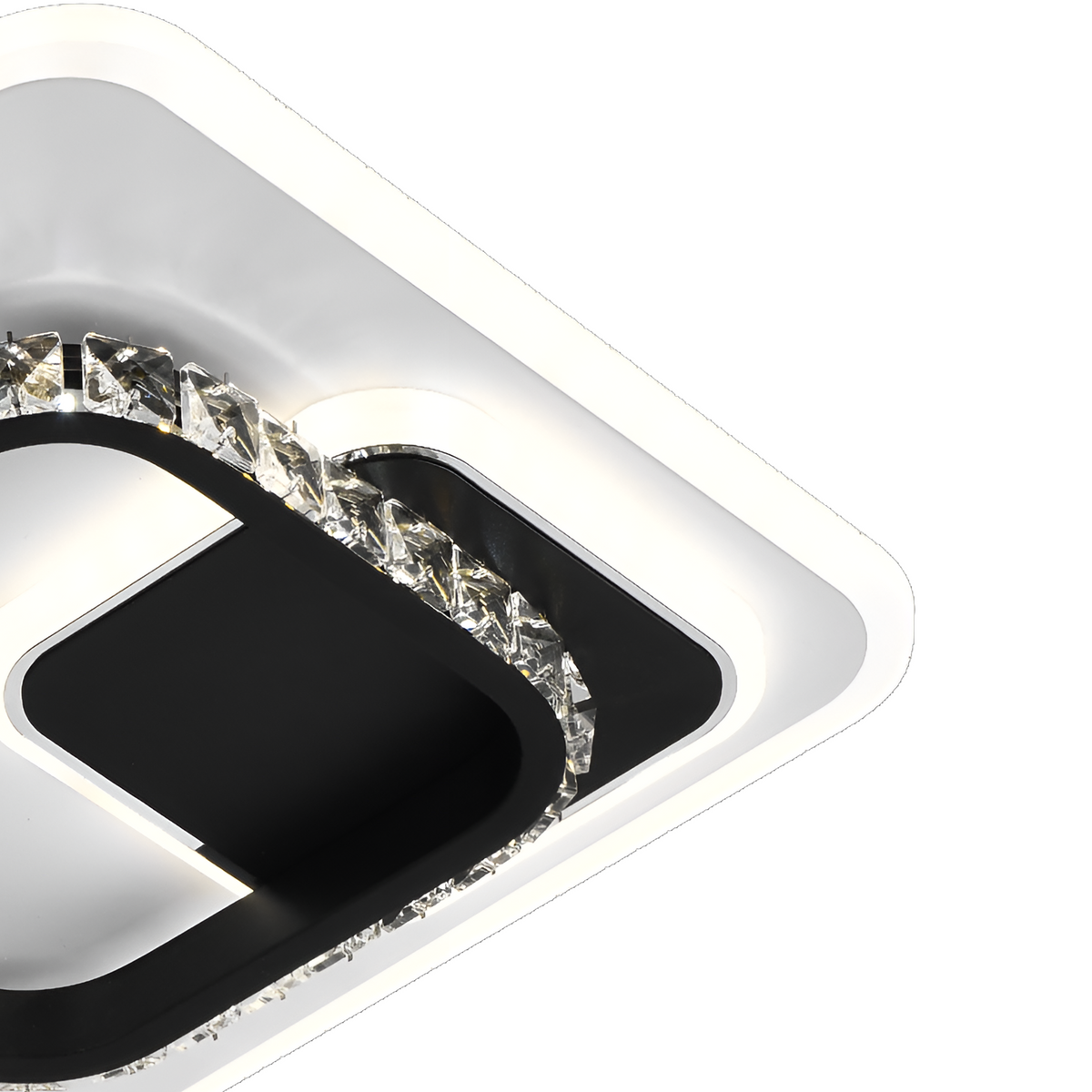 Crystal LED πολυέλαιος ARIELLA 39W, Τετράγωνο, Κρύο/Ζεστό/Ουδέτερο φως, Μαύροι πολυέλαιοι LED Προεπιλεγμένος τίτλος Alessandro Design