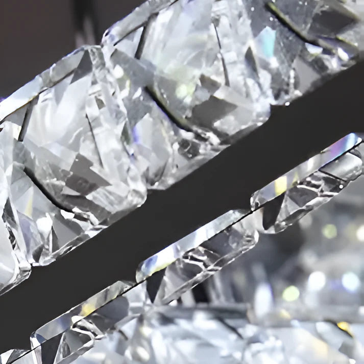 Alberico Square LED Πολυέλαιος, 17W, Κρύο/Ζεστό/Ουδέτερο φως, Crystal, Glossy Chrome Modern Chandeliers Προεπιλεγμένος τίτλος Alessandro Design
